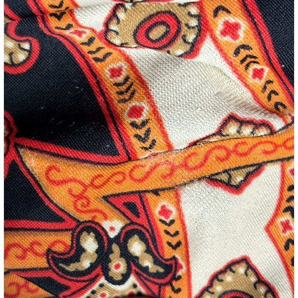 Jude Connally Tunic Top Size Extra Small Paisley Black Psycadellic 70's Retro - Picture 8 of 13